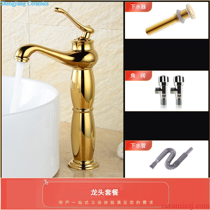 M pillar of European art basin ceramic pillar type lavatory floor type basin vertical basin sink a whole column