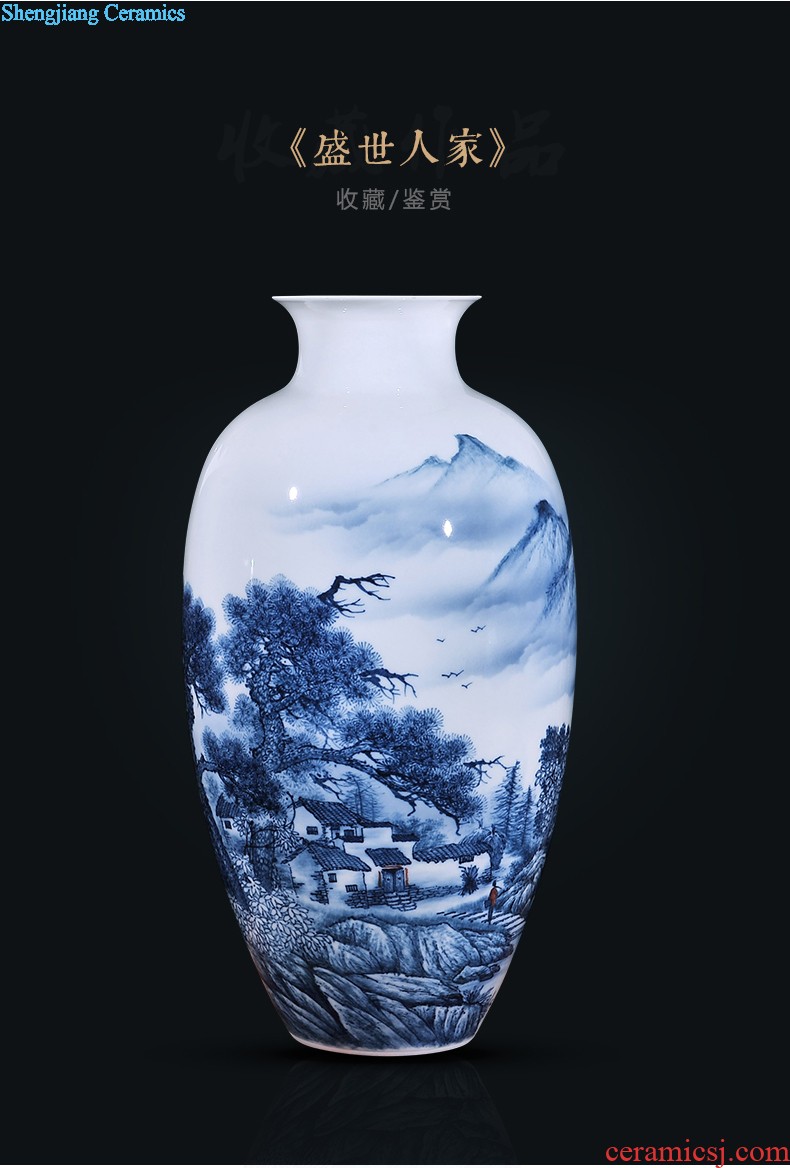 Jingdezhen ceramics powder enamel vase modern fashionable sitting room adornment handicraft decoration TV ark furnishing articles