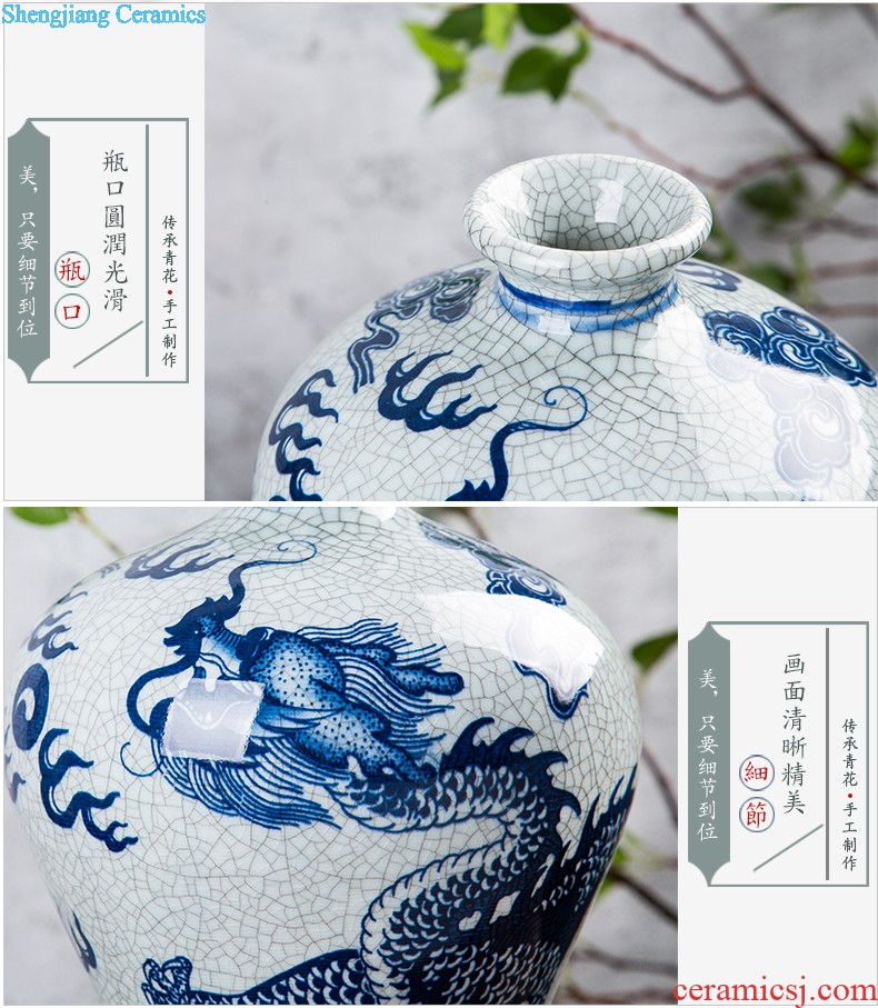 Jingdezhen creative home sitting room decoration plate desktop furnishing articles ceramics handicraft figure doors of the town house to ward off bad luck