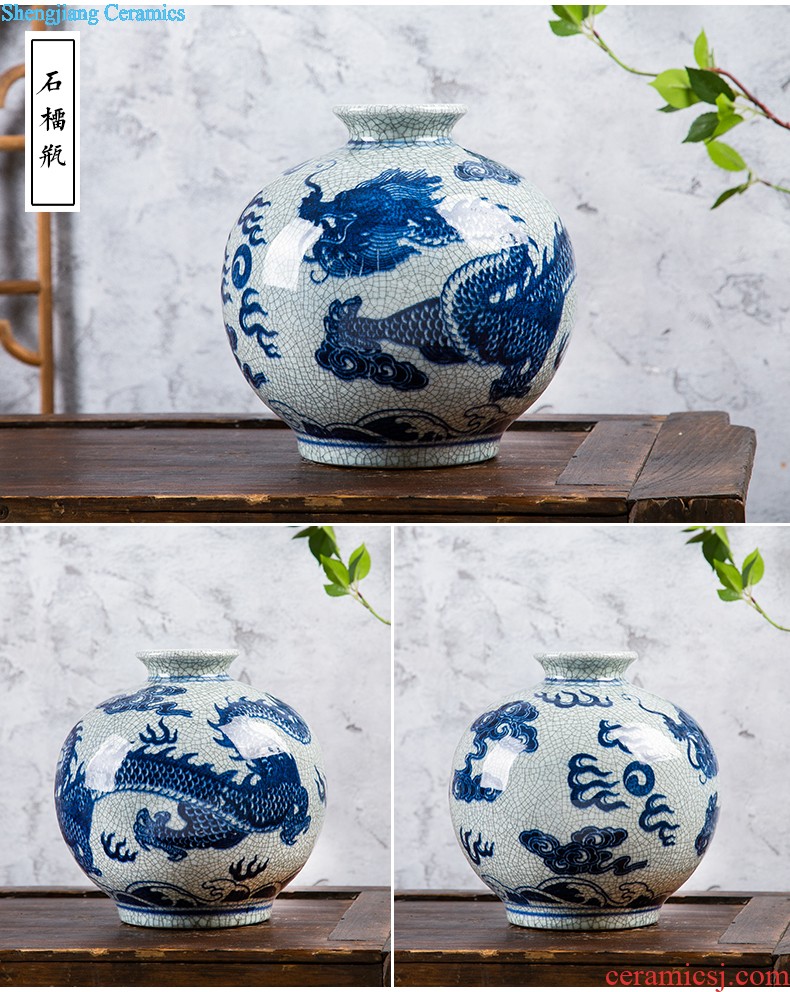 Jingdezhen creative home sitting room decoration plate desktop furnishing articles ceramics handicraft figure doors of the town house to ward off bad luck