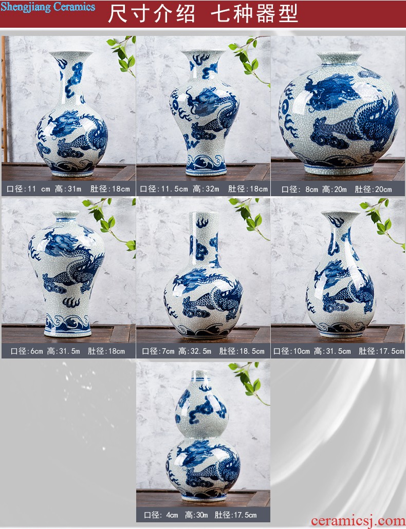 Jingdezhen creative home sitting room decoration plate desktop furnishing articles ceramics handicraft figure doors of the town house to ward off bad luck