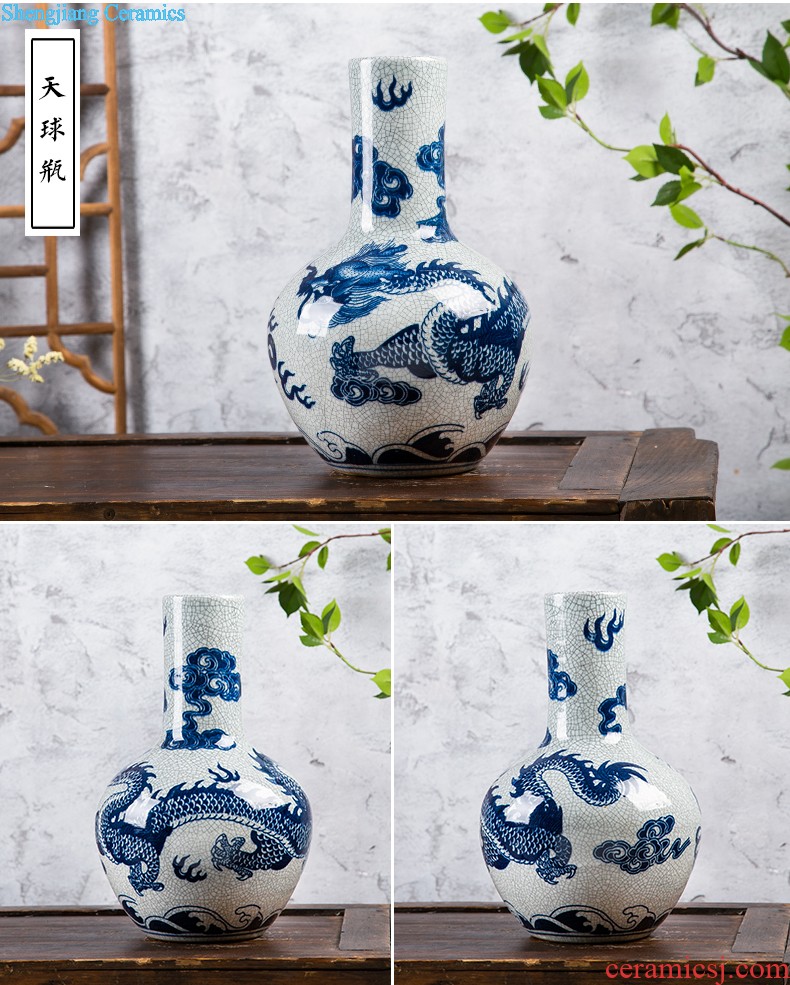 Jingdezhen creative home sitting room decoration plate desktop furnishing articles ceramics handicraft figure doors of the town house to ward off bad luck