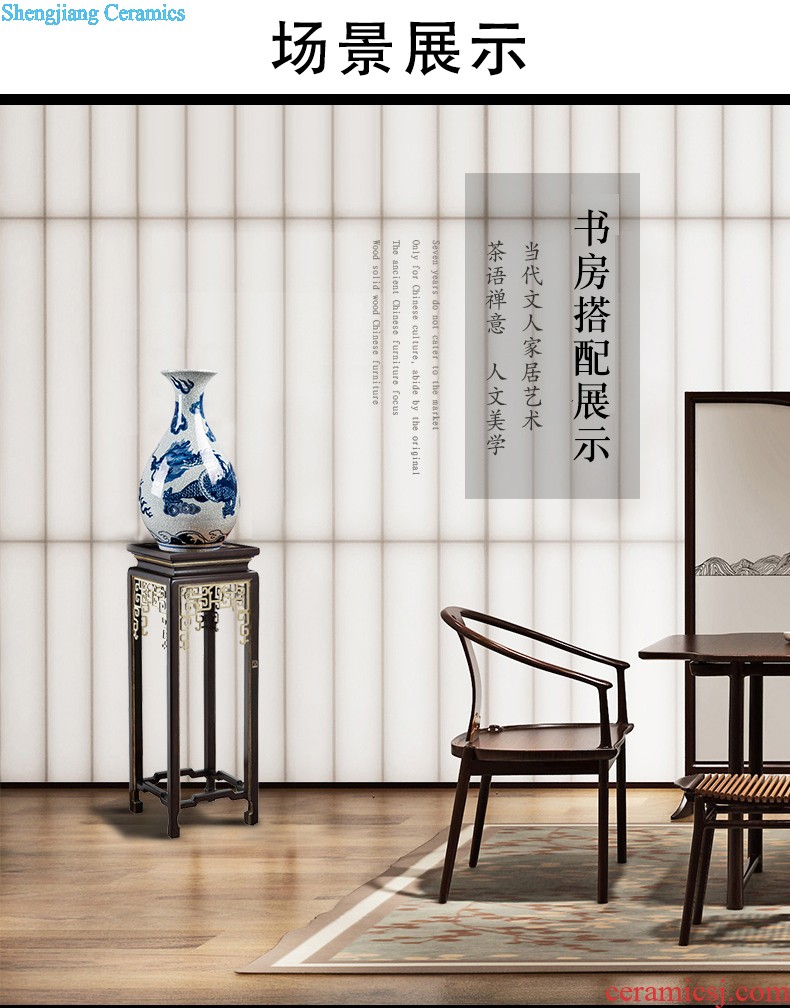 Jingdezhen creative home sitting room decoration plate desktop furnishing articles ceramics handicraft figure doors of the town house to ward off bad luck