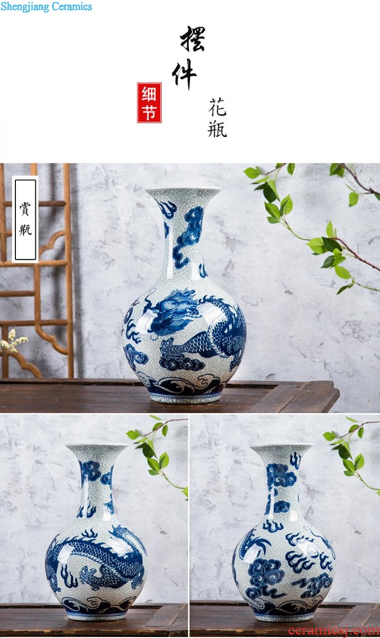 Jingdezhen creative home sitting room decoration plate desktop furnishing articles ceramics handicraft figure doors of the town house to ward off bad luck