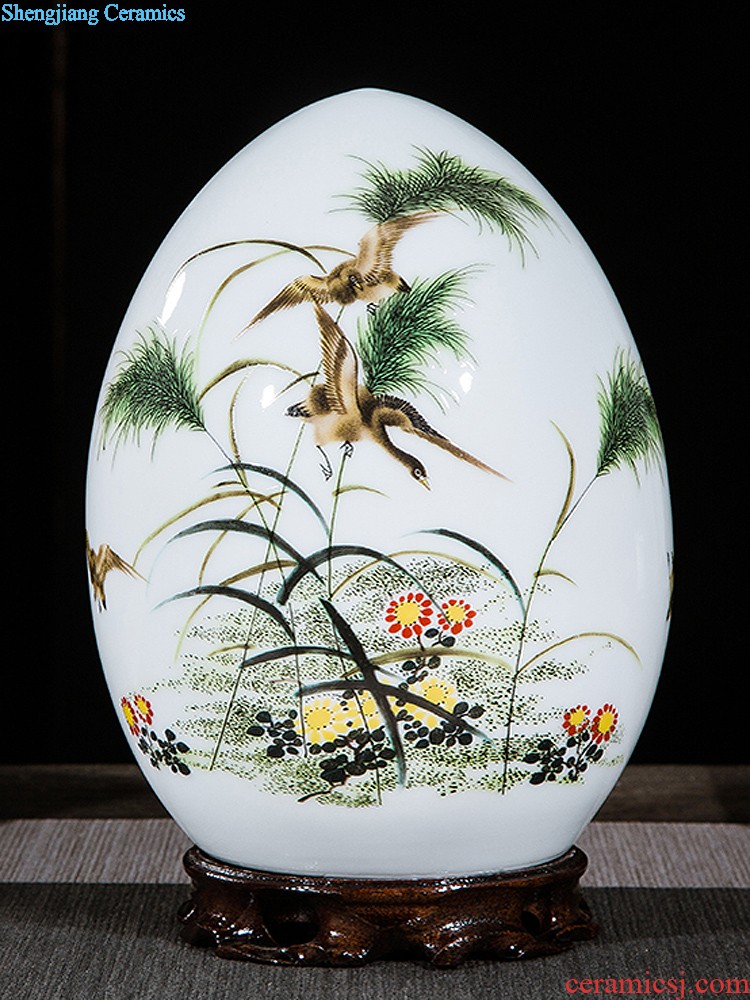 Jingdezhen ceramics vase crack Chinese penjing flower arranging porcelain wine handicraft decorative household items