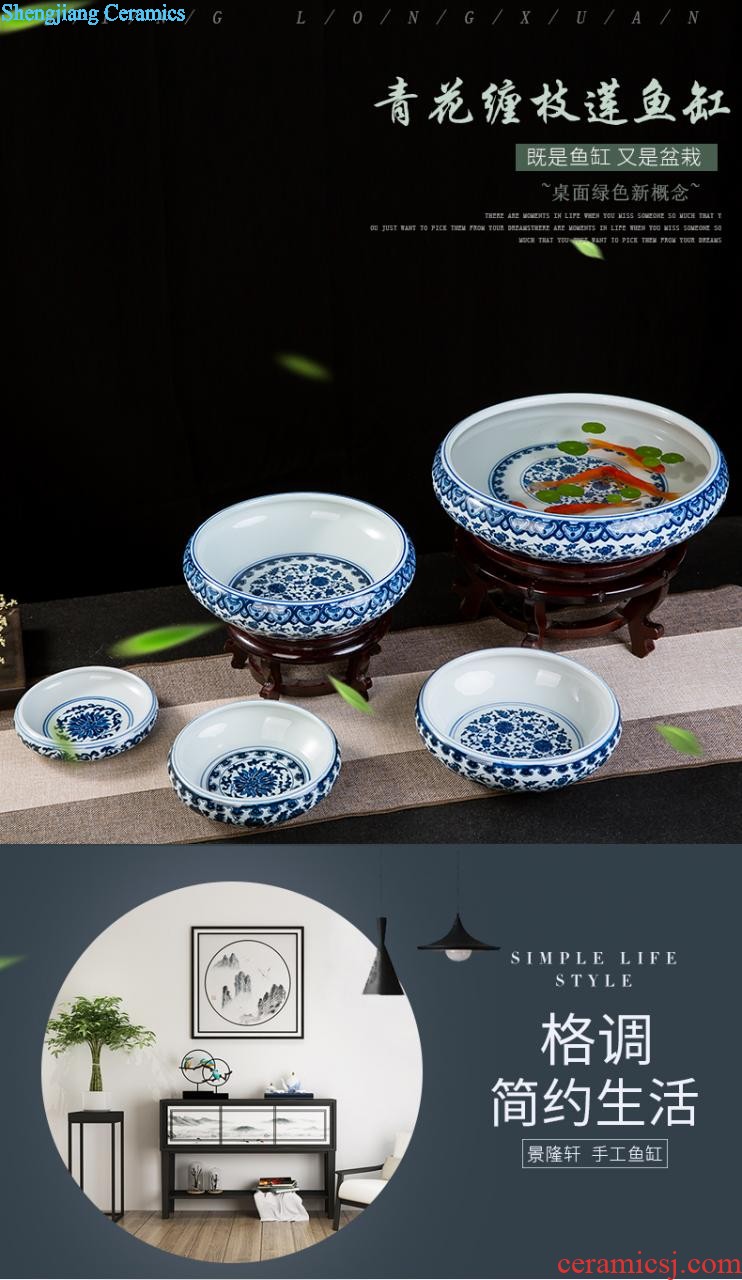 Archaize ceramic decorative carving Ceramic porcelain plate painting Central scroll painting wall paintings Jingdezhen famous hand draw the traditional Chinese painting