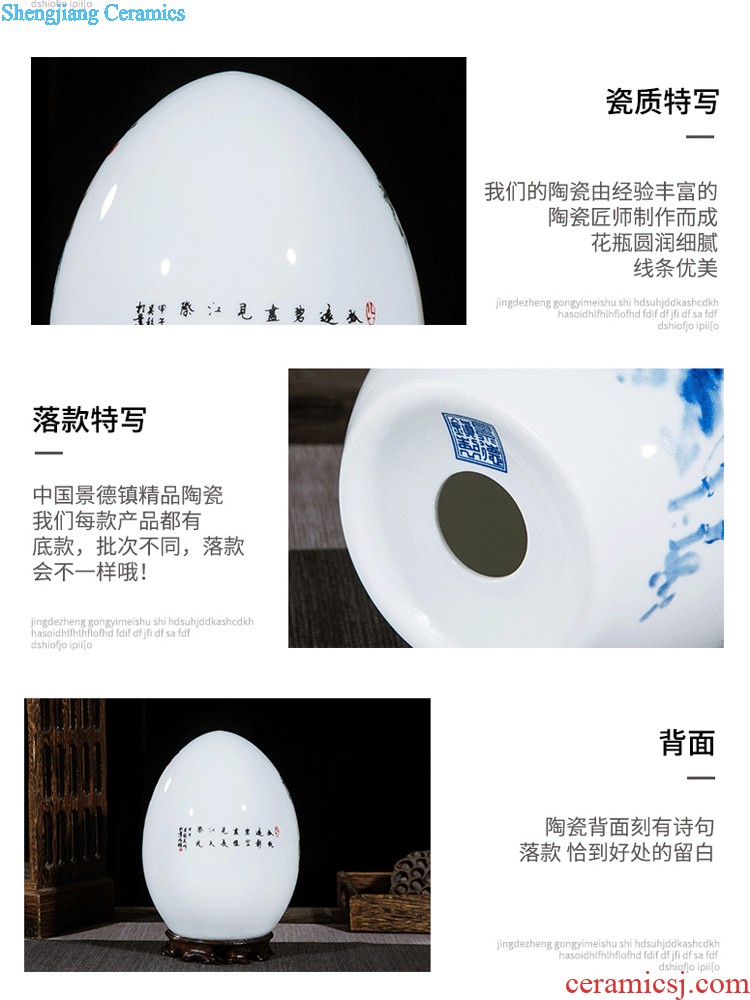 Jingdezhen ceramics vase crack Chinese penjing flower arranging porcelain wine handicraft decorative household items