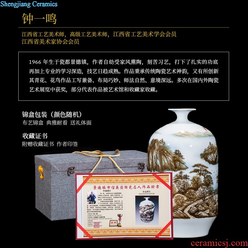 Jingdezhen ceramics hand-painted vases, flower arrangement wine porch home decoration sitting room TV ark furnishing articles