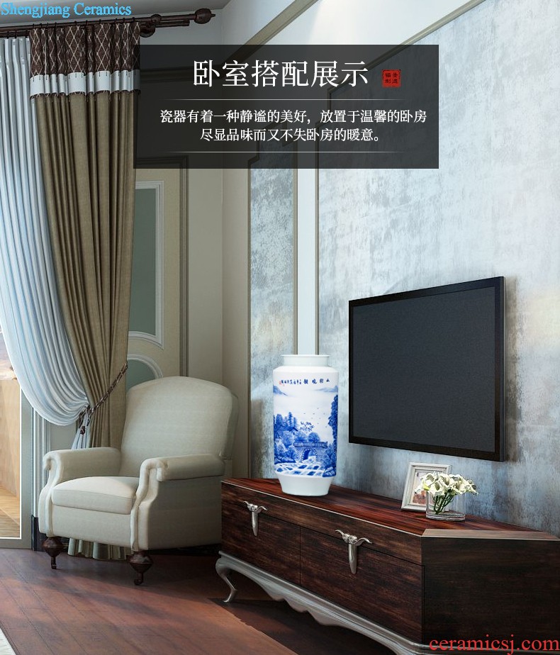 Jingdezhen ceramics hand-painted vases, flower arrangement wine porch home decoration sitting room TV ark furnishing articles