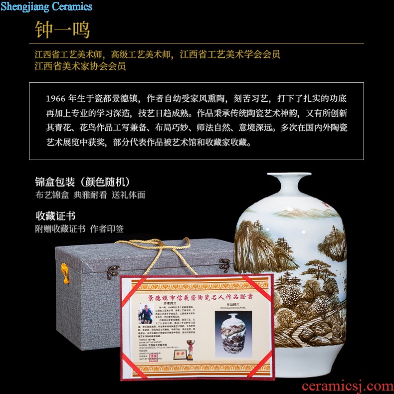 Jingdezhen ceramics hand-painted vases, flower arrangement wine porch home decoration sitting room TV ark furnishing articles