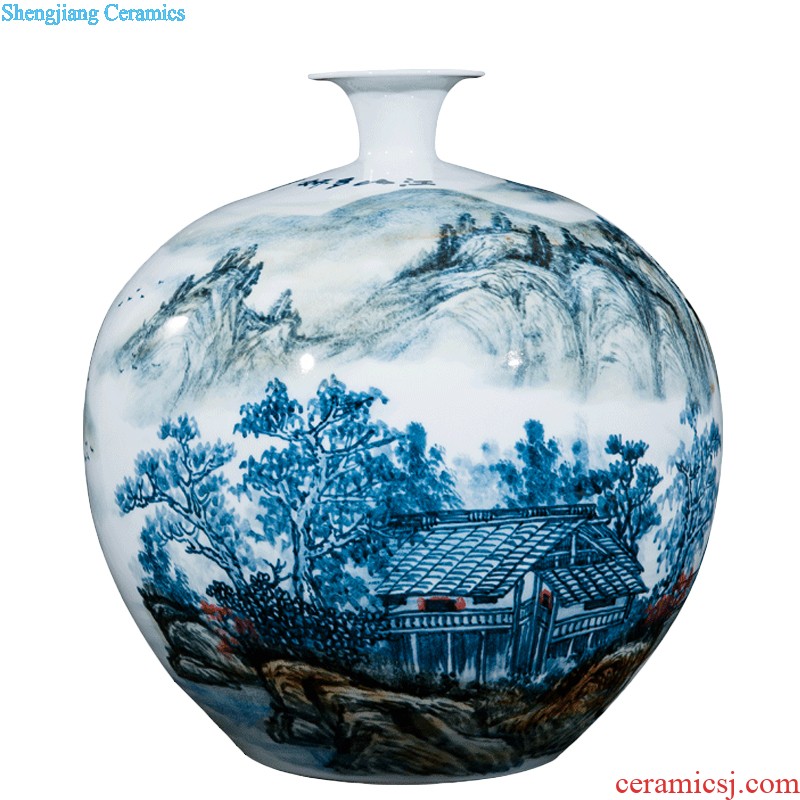 Jingdezhen ceramics vase China red longfeng gourd home sitting room adornment feng shui is festival furnishing articles