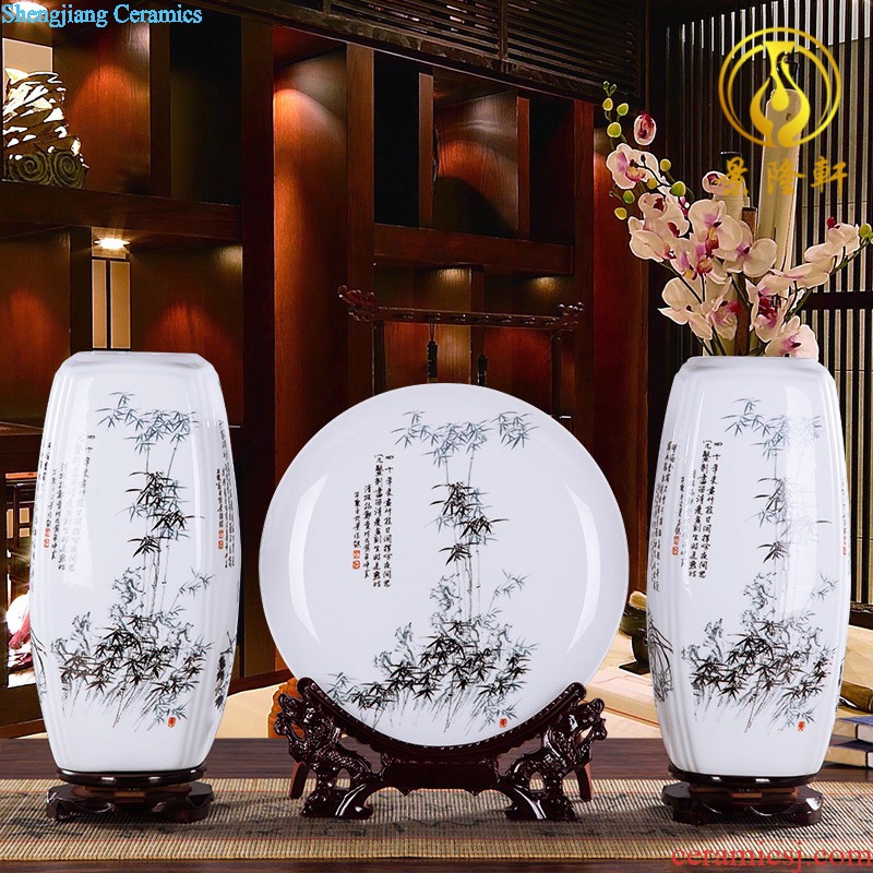 Archaize of jingdezhen ceramics kiln borneol crackle vases, modern household act the role ofing is tasted handicraft furnishing articles in the living room