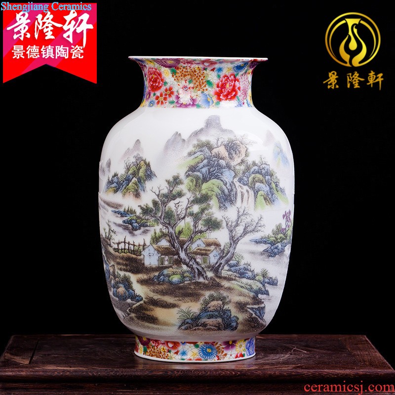 Jingdezhen ceramics hand-painted porcelain vase wine porch home wine ark adornment sitting room TV ark furnishing articles