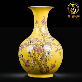 Jingdezhen ceramics vases, flower arranging is furnishing articles of modern Chinese style crystal glaze home sitting room TV ark adornment