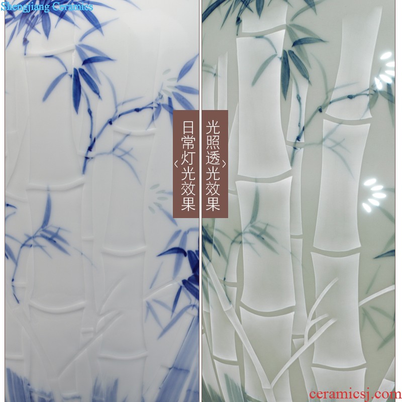 Jingdezhen ceramics hand-painted steed vases, flower arrangement sitting room of Chinese style household adornment TV ark furnishing articles present