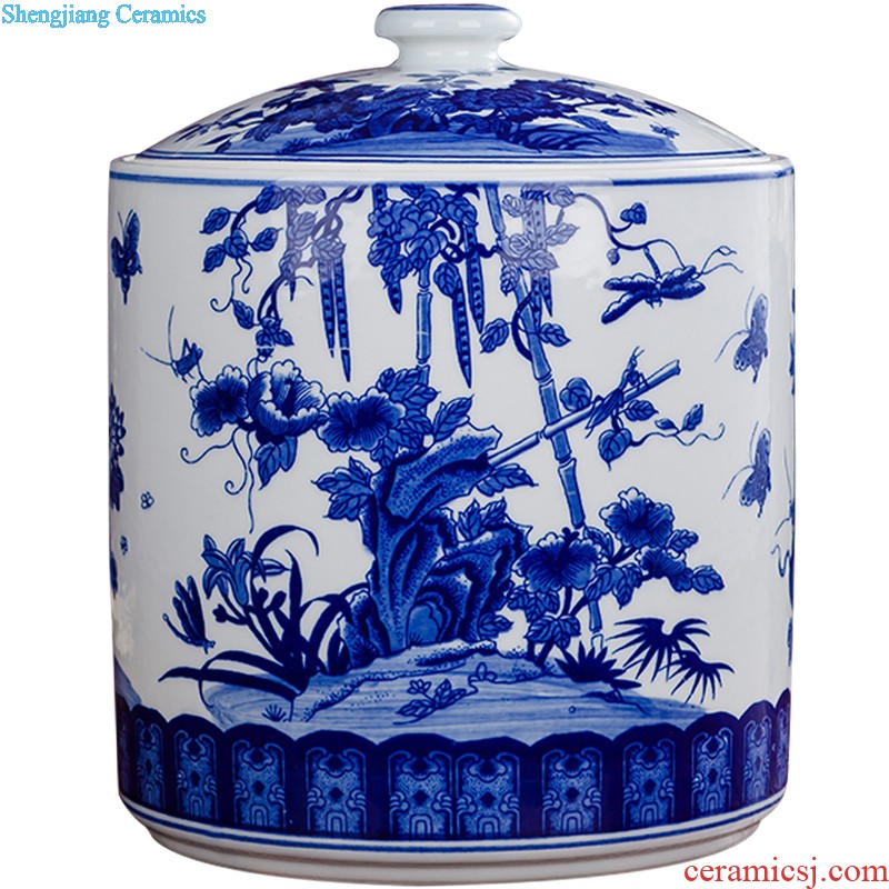 Jingdezhen ceramics antique flower arrangement of blue and white porcelain vase Chinese style furnishing articles contracted household act the role ofing is tasted the sitting room of handicraft