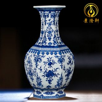 Antique vase of blue and white porcelain of jingdezhen ceramics wine new Chinese style household act the role ofing is tasted the sitting room porch place process