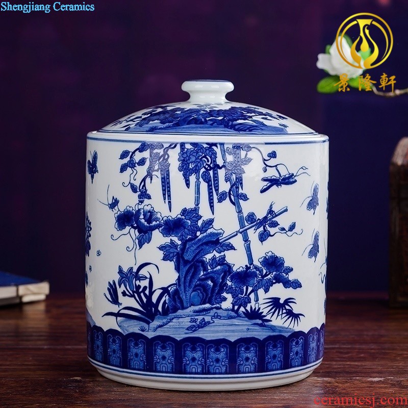 Jingdezhen ceramics antique flower arrangement of blue and white porcelain vase Chinese style furnishing articles contracted household act the role ofing is tasted the sitting room of handicraft