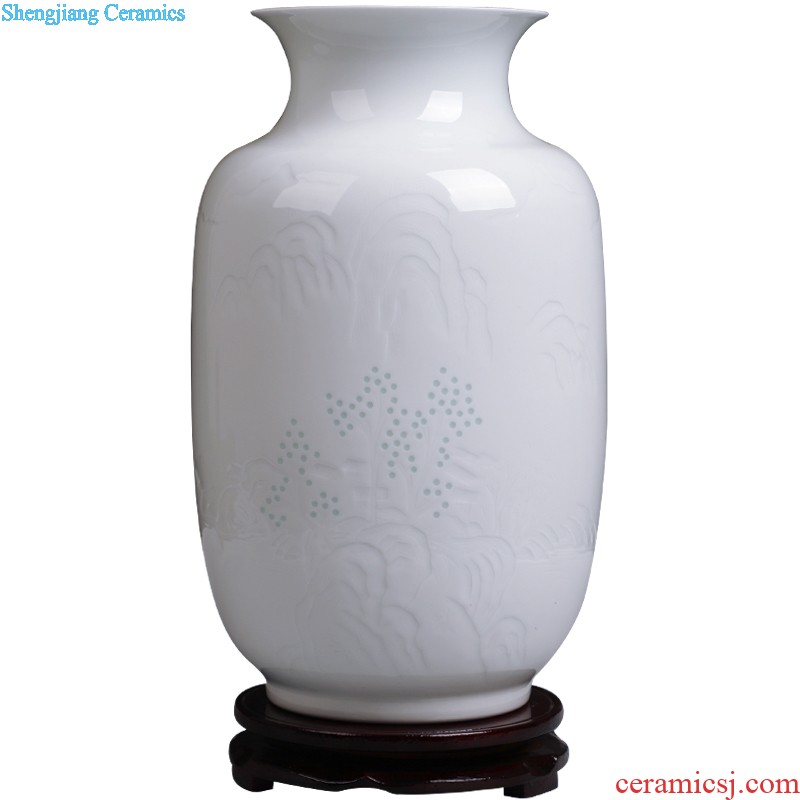 Jingdezhen ceramics hand-painted vases, flower arrangement of Chinese style home sitting room adornment TV ark place New Year gift