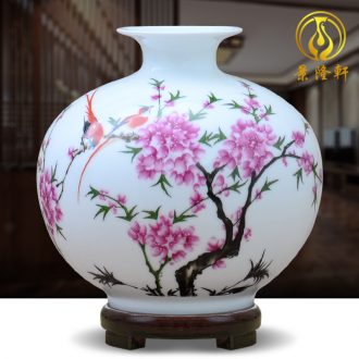 Porcelain of jingdezhen ceramics vase Chinese penjing large three-piece wine cabinet decoration plate of household decoration