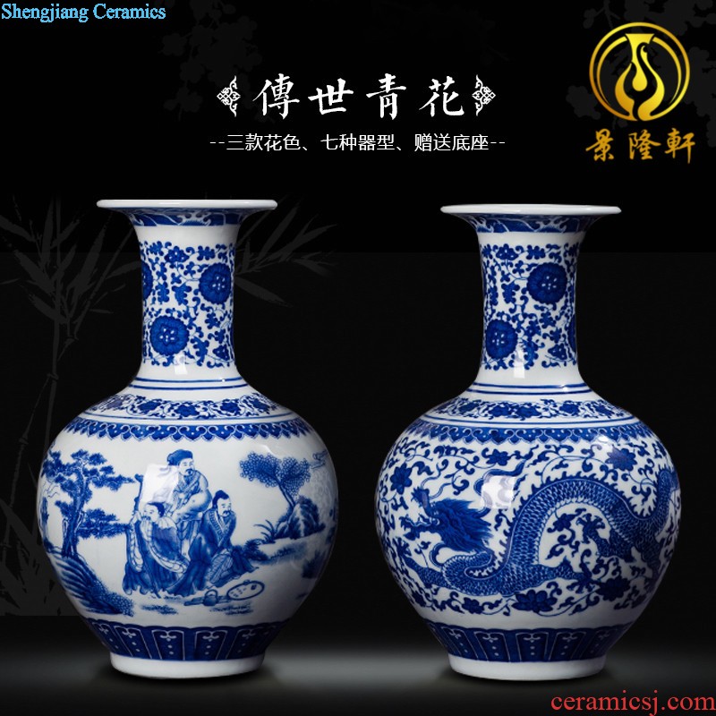 Jingdezhen ceramics of large vase household decorations arts and crafts office furnishing articles feng shui town curtilage sitting room