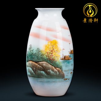 Jingdezhen ceramics by hand carve shadow qdu gourd vases porch hotel villa home decoration furnishing articles