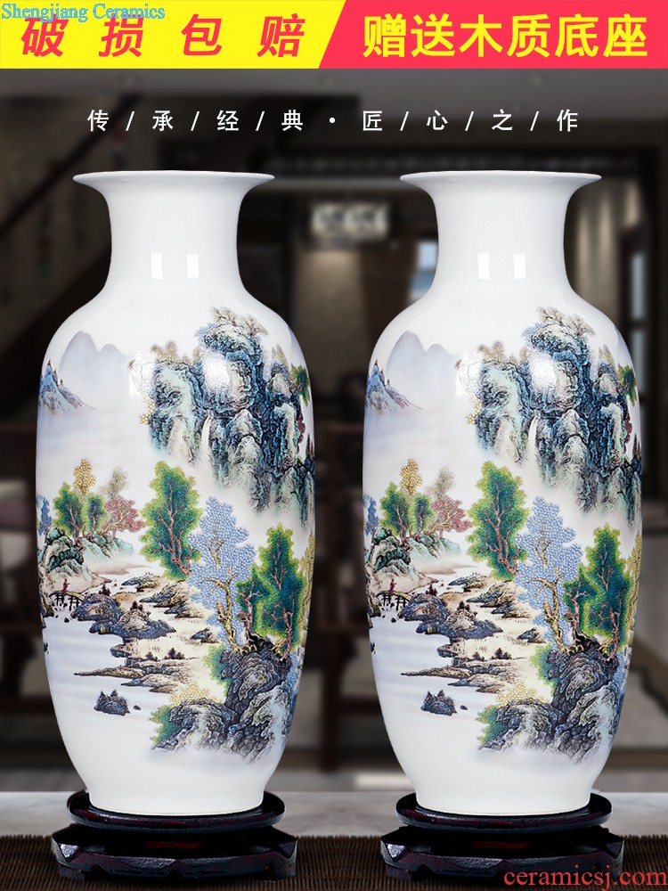 Jingdezhen ceramics furnishing articles act the role ofing is tasted household decoration of Chinese style decoration plate sitting room porch ark TV ark