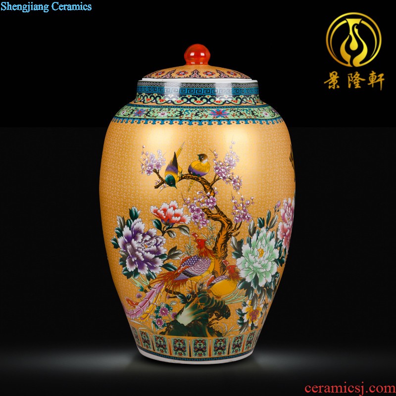 Jingdezhen ceramics sitting room of large vase household decorations arts and crafts office furnishing articles festive gifts