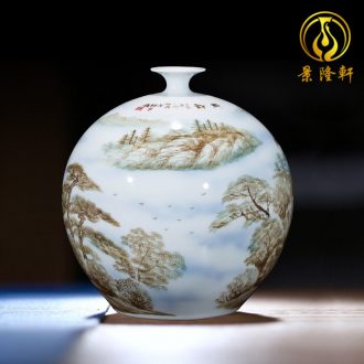 Jingdezhen ceramics furnishing articles household decorations hanging dish sitting room ark large Chinese arts and crafts decorative plate