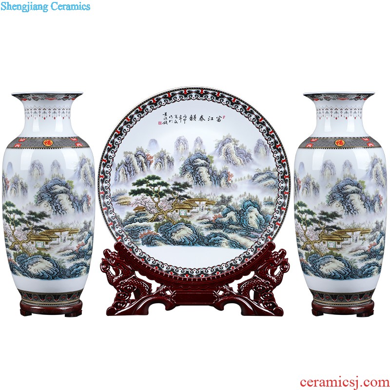 Jingdezhen ceramics borneol archaize kiln crack glaze vase modern household to decorate the living room TV ark furnishing articles