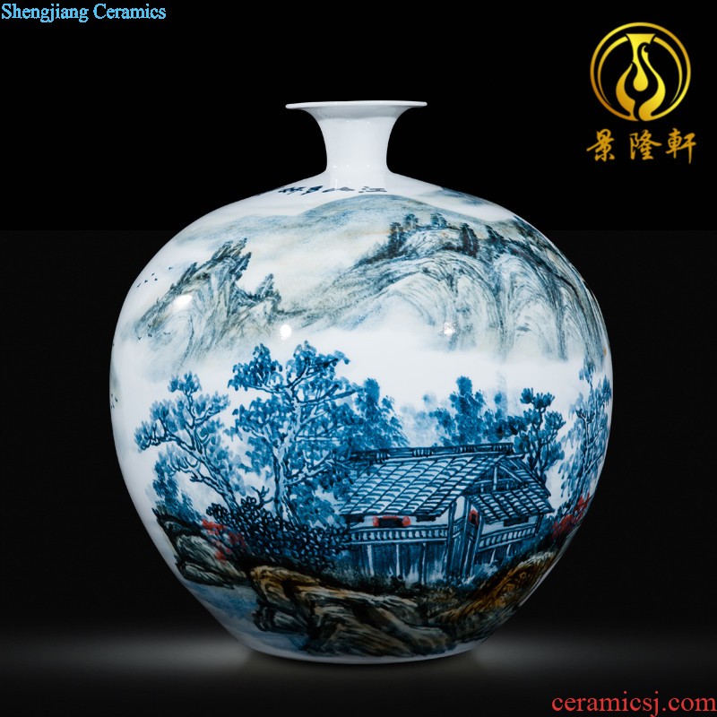 Jingdezhen ceramics vase China red longfeng gourd home sitting room adornment feng shui is festival furnishing articles