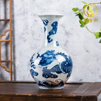 Jingdezhen creative home sitting room decoration plate desktop furnishing articles ceramics handicraft figure doors of the town house to ward off bad luck