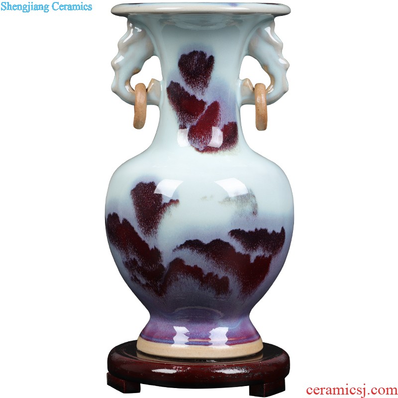 Jingdezhen ceramics powder enamel Chinese floret bottle arranging flowers home wine ark adornment handicraft furnishing articles sitting room