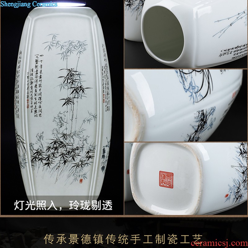 Archaize of jingdezhen ceramics kiln borneol crackle vases, modern household act the role ofing is tasted handicraft furnishing articles in the living room