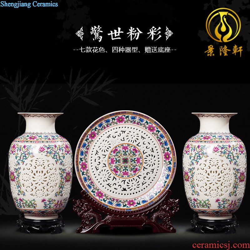 Jingdezhen ceramics furnishing articles hang dish sitting room ark Chinese arts and crafts decoration home decoration plate of town house