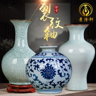 Jingdezhen ceramics vase Chinese penjing flower arranging, big white porcelain contracted household decoration decoration