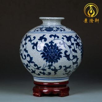 Jingdezhen ceramics furnishing articles hang dish handicraft the Great Wall wine blue-and-white decoration home decoration plate