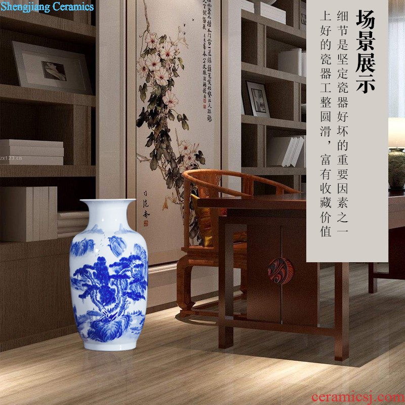 Jingdezhen ceramics furnishing articles household decorations hanging dish sitting room ark large Chinese arts and crafts decorative plate