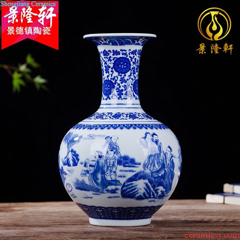 Pottery and porcelain vase five blessings kiln red jun porcelain office town curtilage home sitting room adornment handicraft furnishing articles