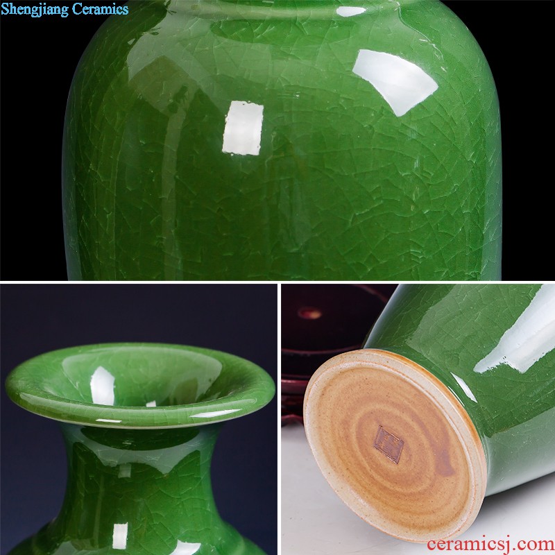 Jingdezhen ceramics China red vase Chinese flower arranging TV ark, porch place home wedding celebrations