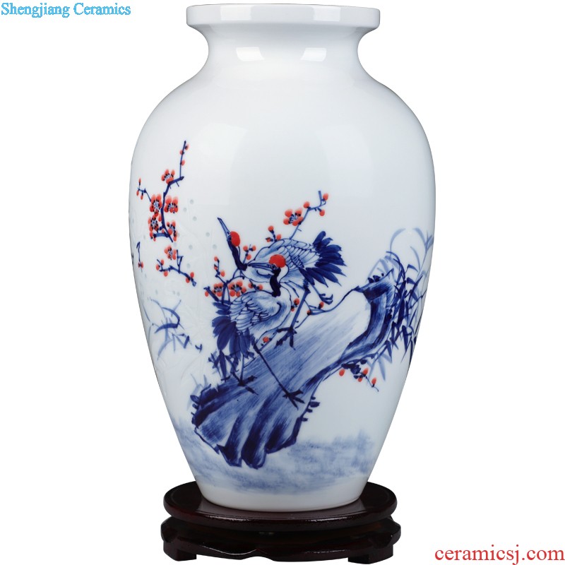 Jingdezhen ceramics hand-painted vases, flower arrangement wine porch home decoration sitting room TV ark furnishing articles