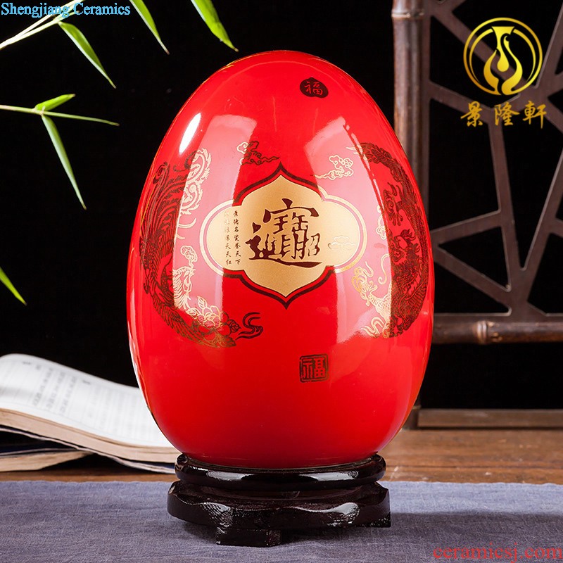 Jingdezhen ceramics flower vase creative modern new Chinese style home sitting room adornment TV ark furnishing articles