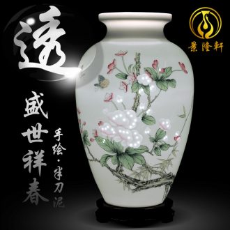 Jingdezhen ceramic fish hand knife clay sculpture vases, flower arrangement of Chinese style home sitting room adornment penjing collection