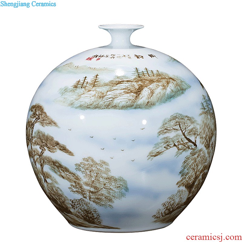 Jingdezhen ceramics furnishing articles household decorations hanging dish sitting room ark large Chinese arts and crafts decorative plate