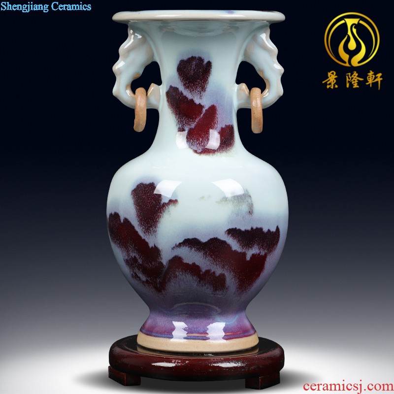 Jingdezhen ceramics powder enamel Chinese floret bottle arranging flowers home wine ark adornment handicraft furnishing articles sitting room