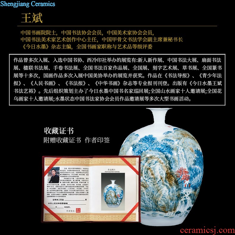 The jingdezhen ceramics by hand throwing carve shadow qdu vase porch hotel villa home decoration furnishing articles