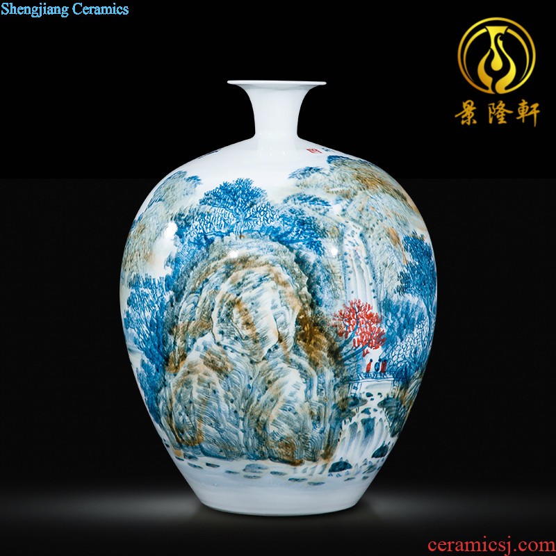 The jingdezhen ceramics by hand throwing carve shadow qdu vase porch hotel villa home decoration furnishing articles