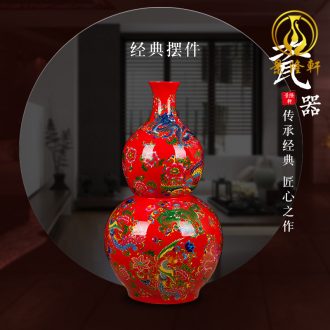 Jingdezhen ceramics dry flower vases, flower receptacle landing contracted and contemporary European fashion ceramic sitting room place decoration