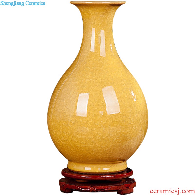 Chinese jingdezhen ceramics hollow-out flower vase household decoration wine sitting room adornment porcelain of furnishing articles