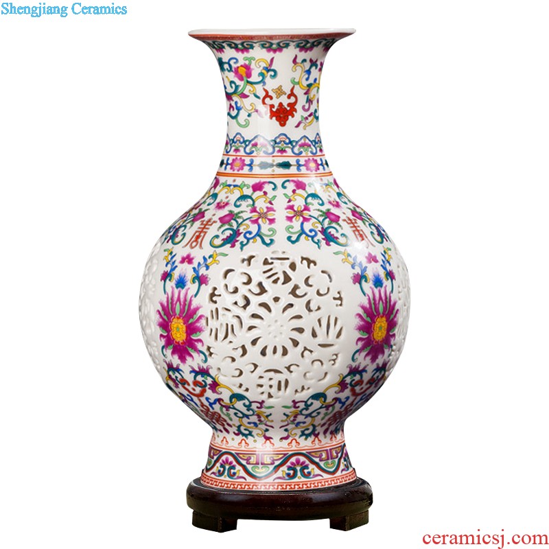 Jingdezhen ceramics vase of contemporary and contracted home sitting room handicraft wine creative egg ornament furnishing articles